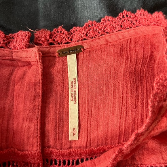 Free People Flor E Mayo Peasant Balloon Sleeves Blouse Size S OB1024231 - Picture 6 of 11